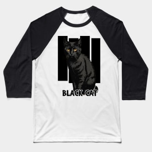 Black Cat Baseball T-Shirt